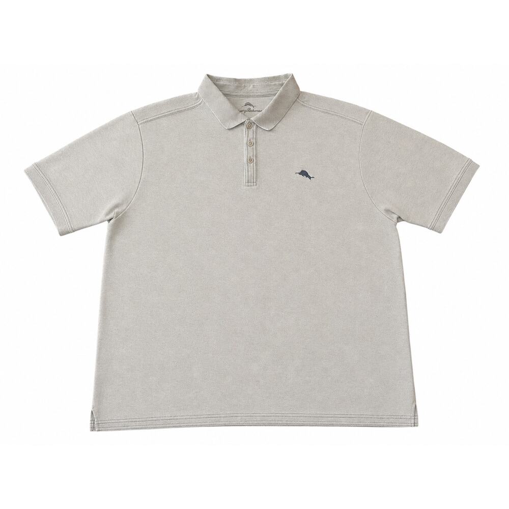 Tommy Bahama Men's Short Sleeve Polo Shirt 2XL Gray